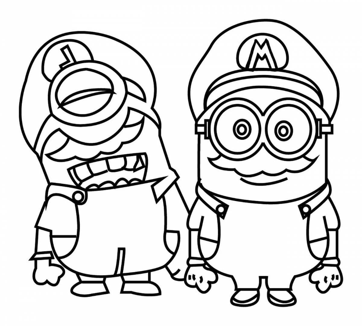 Minions Christmas coloring book