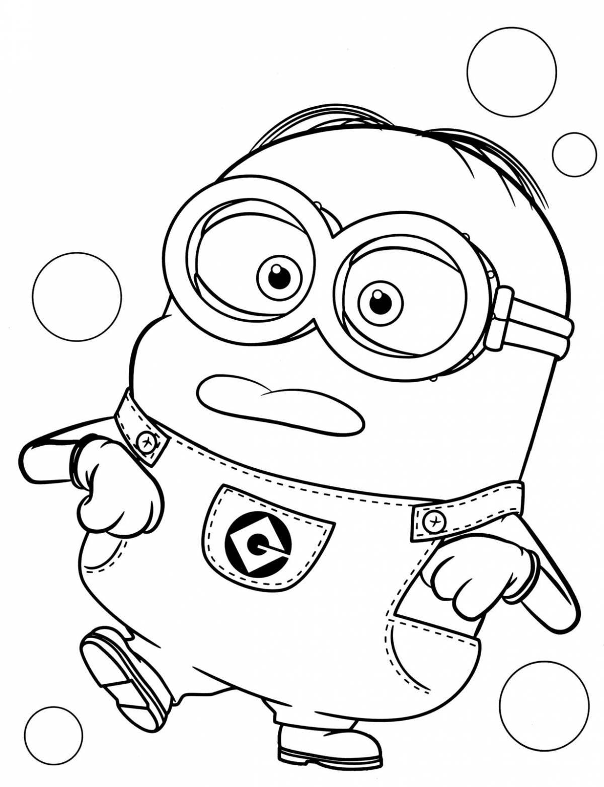 Color explosion minion christmas coloring book