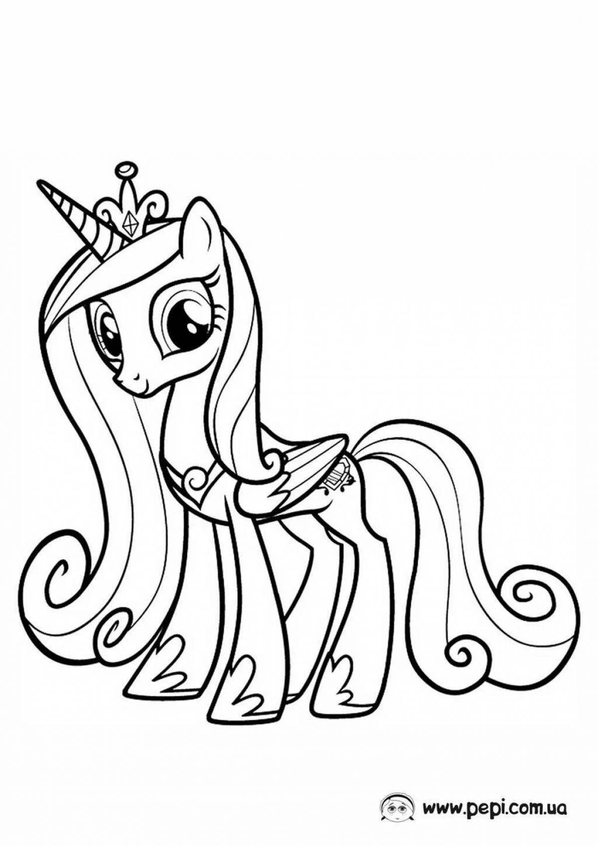 Bright pony coloring book