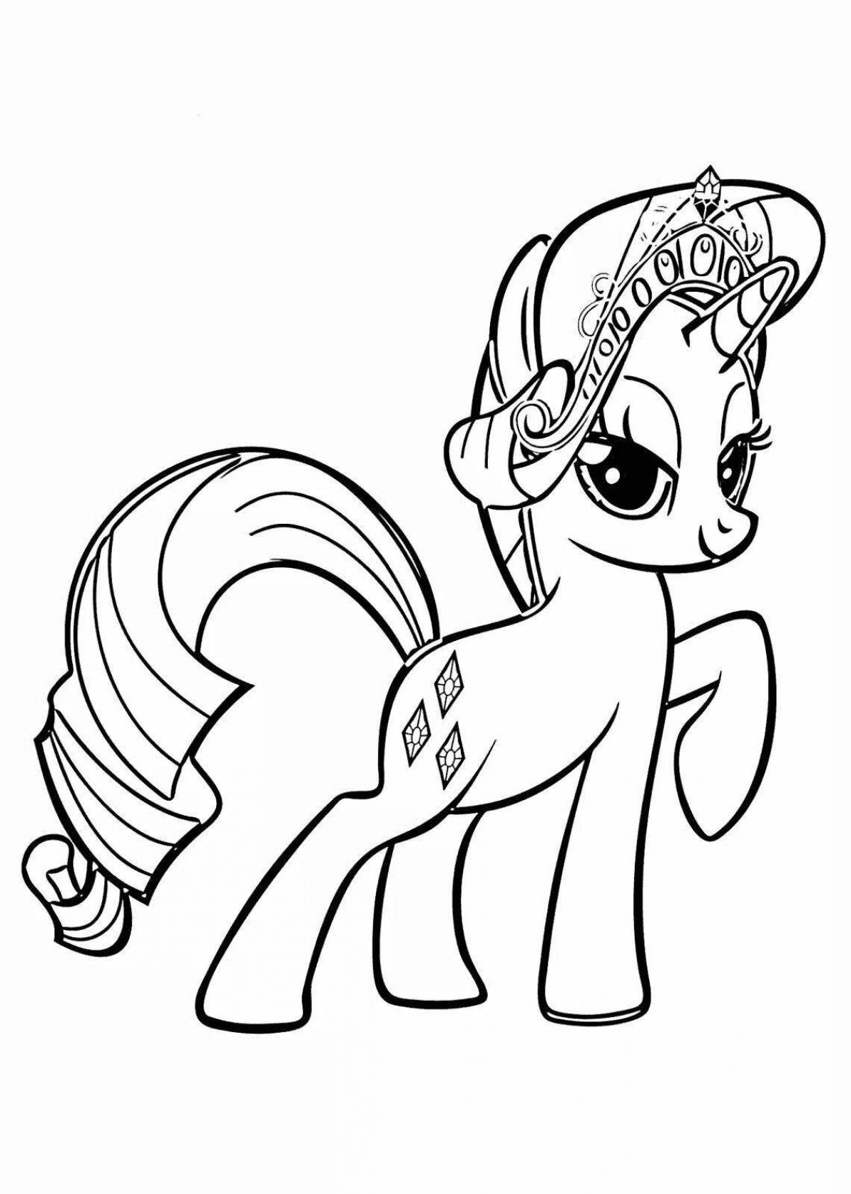 Radiant pony coloring book