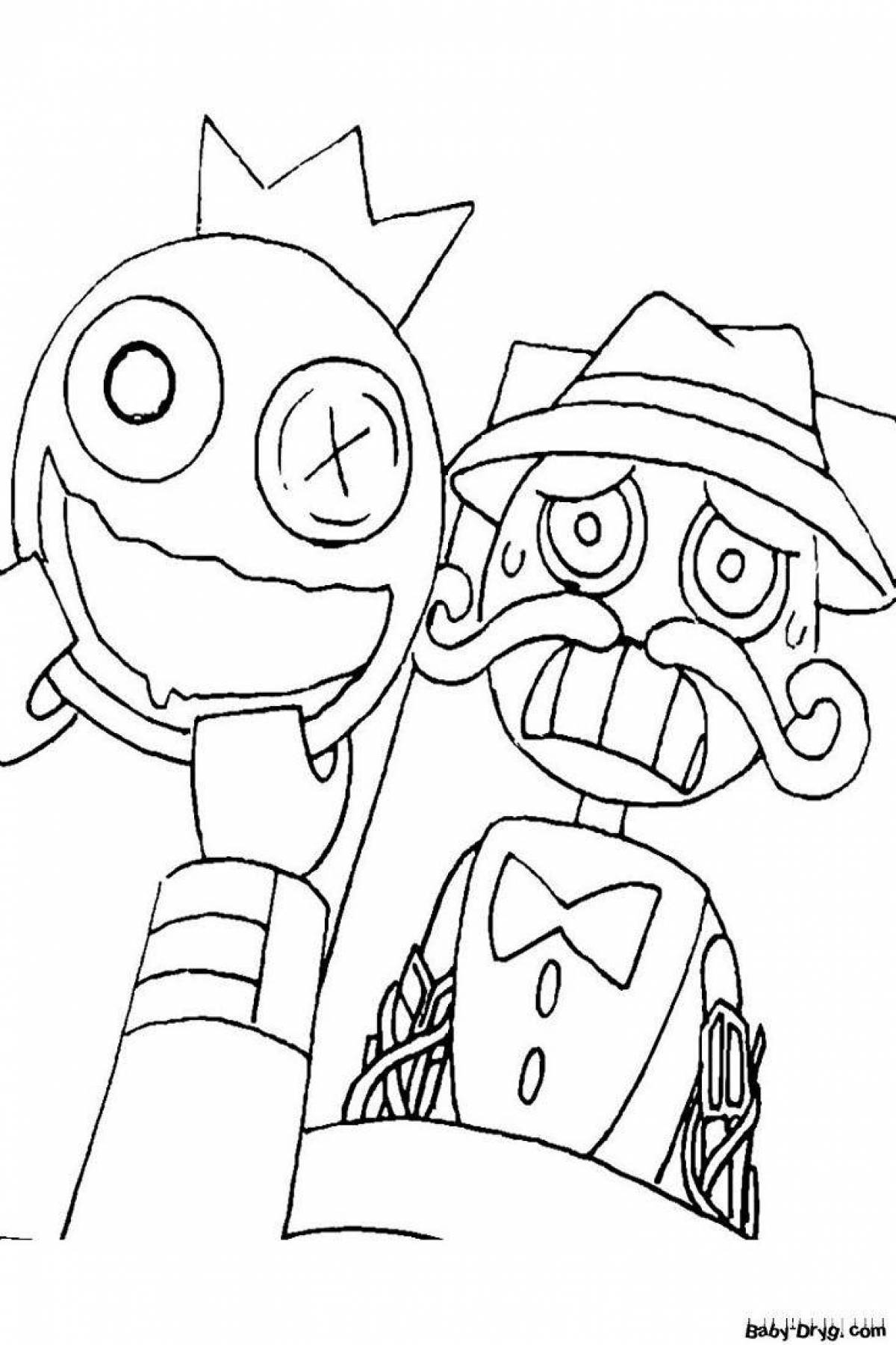 Delightful roblox bebrik coloring page