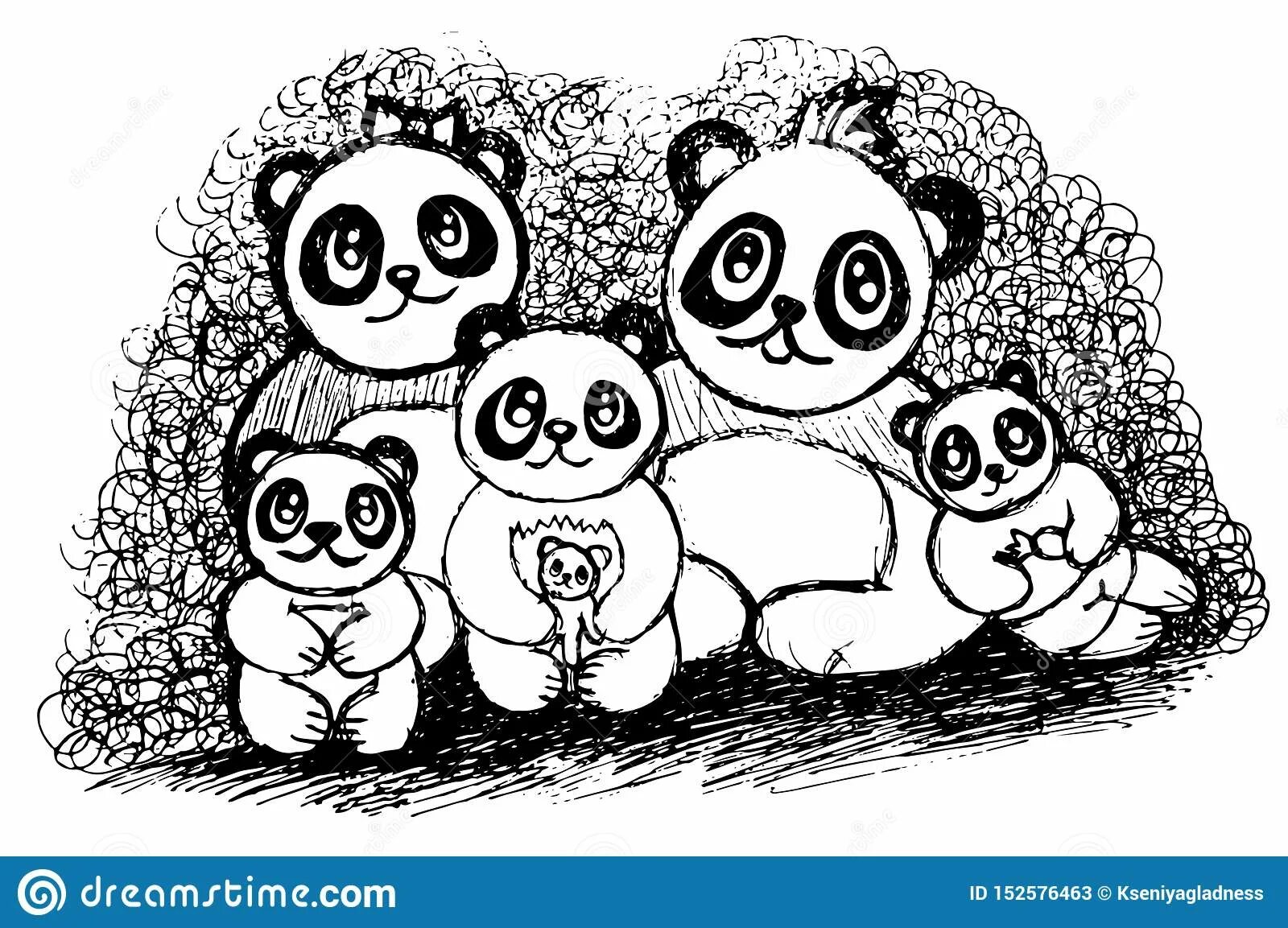 Раскраска неотразимая маленькая панда