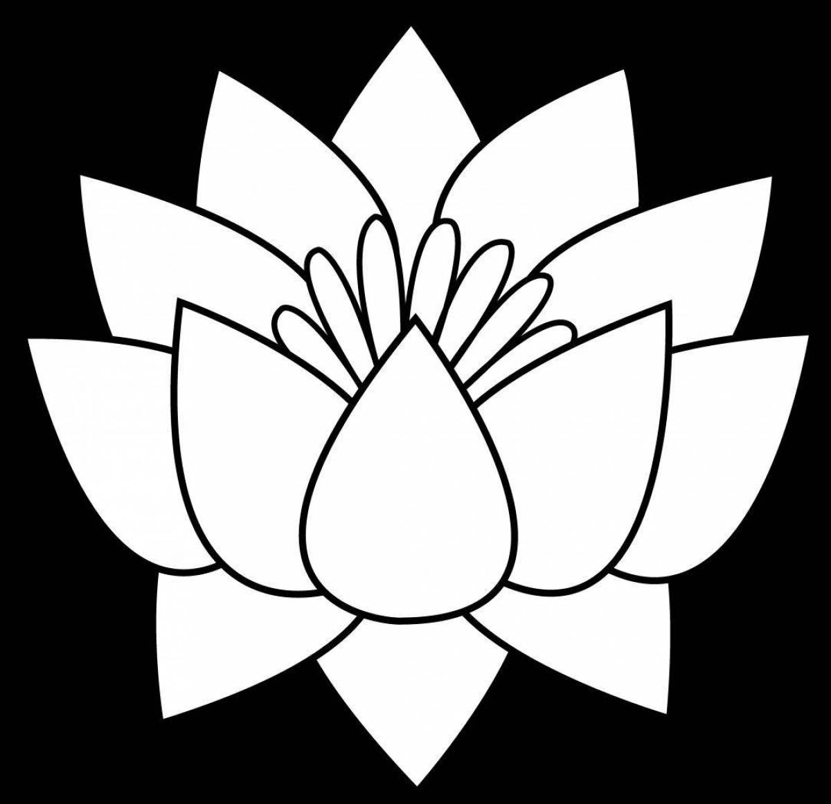 Majestic coloring lotus flower
