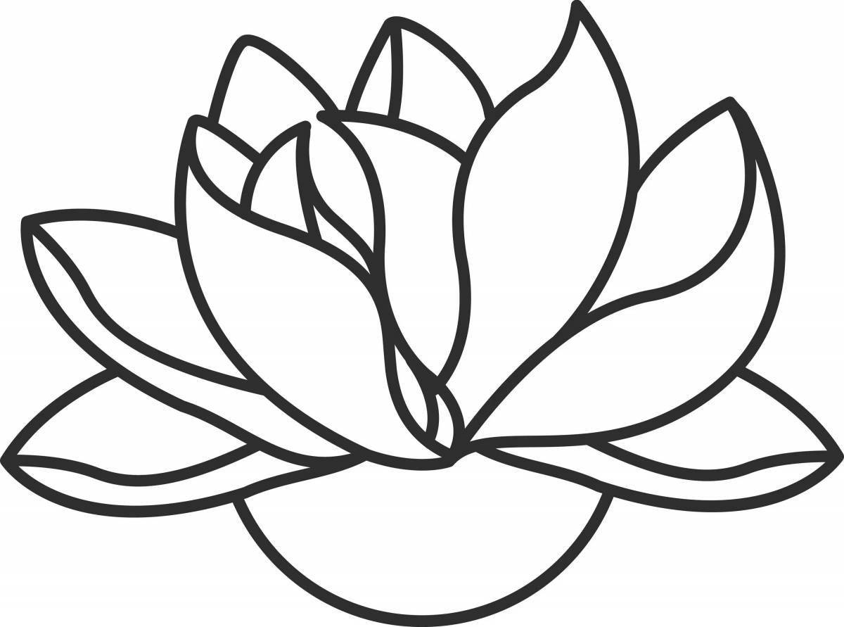 Charming coloring lotus flower