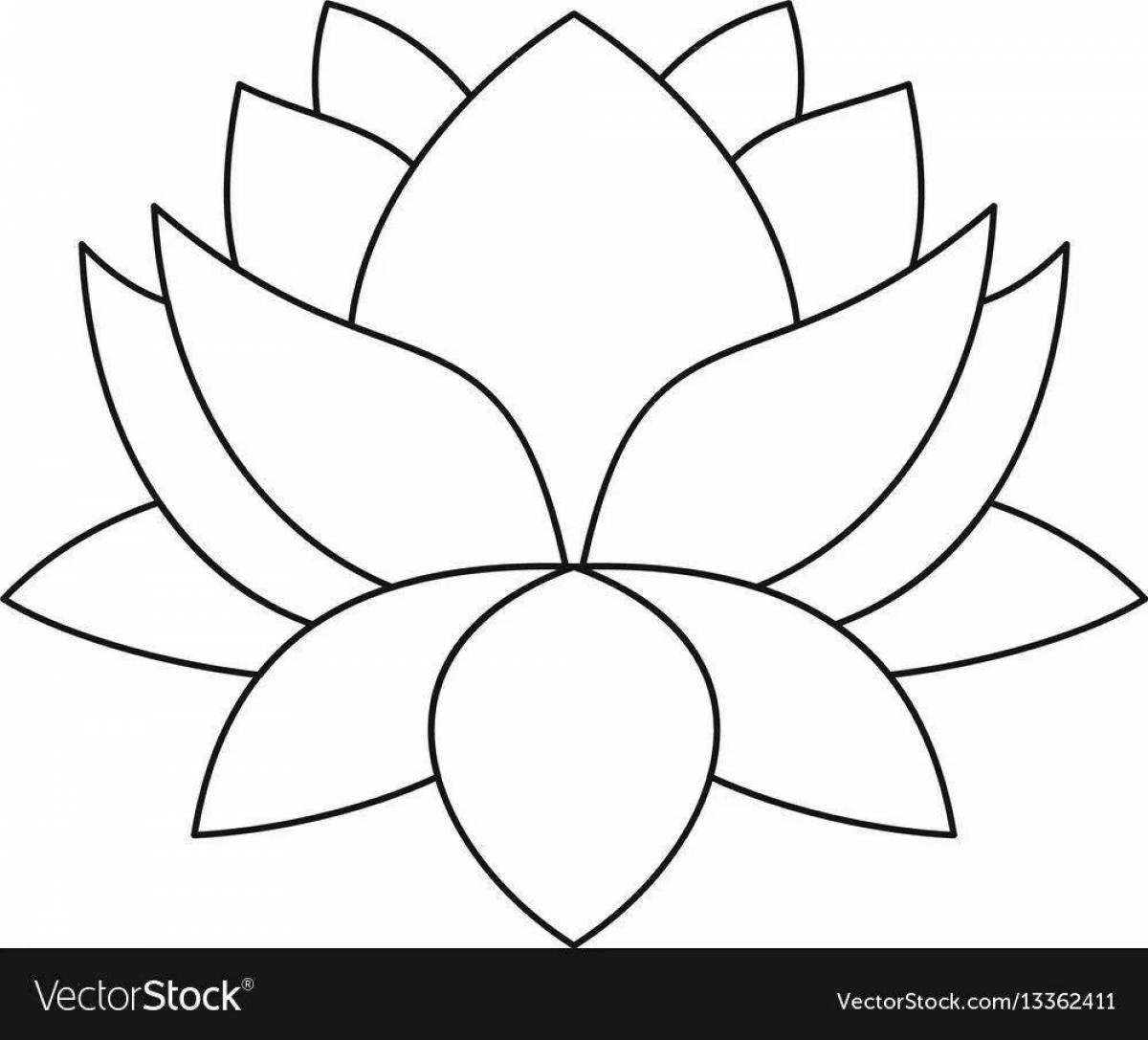 Tempting coloring lotus flower