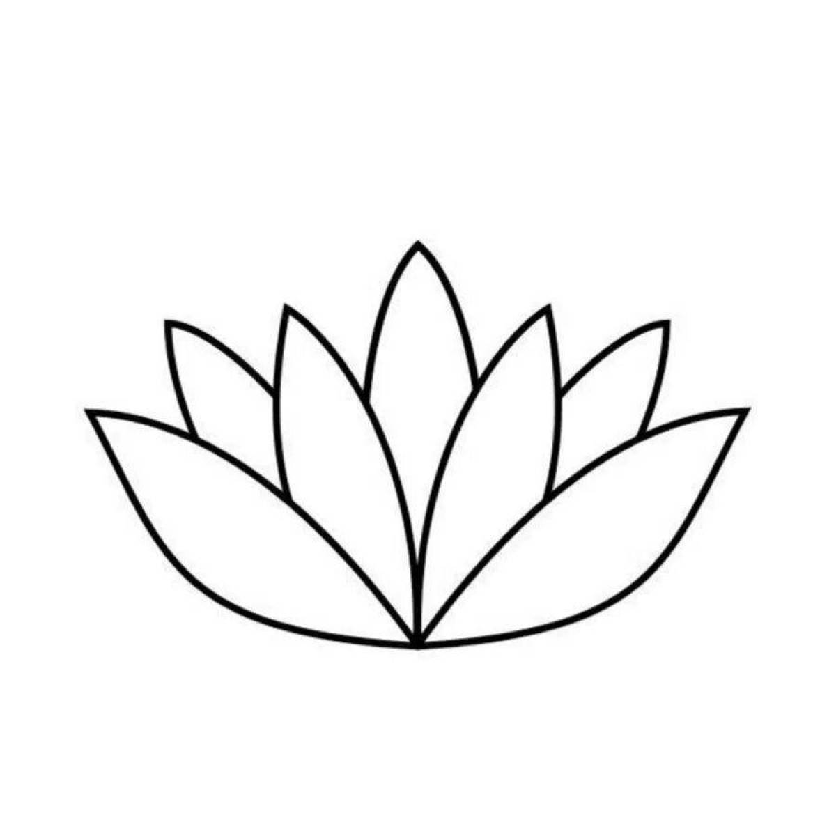 Royal coloring lotus flower