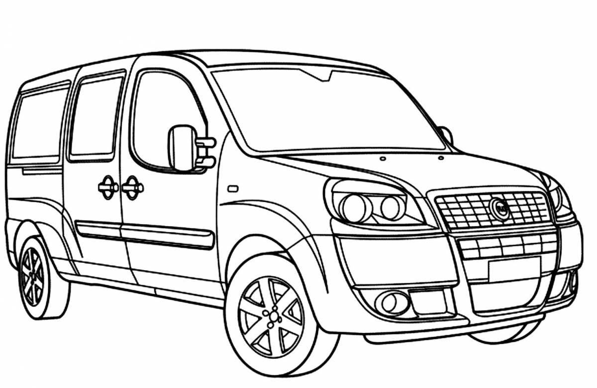 Fabulous ford transit coloring page