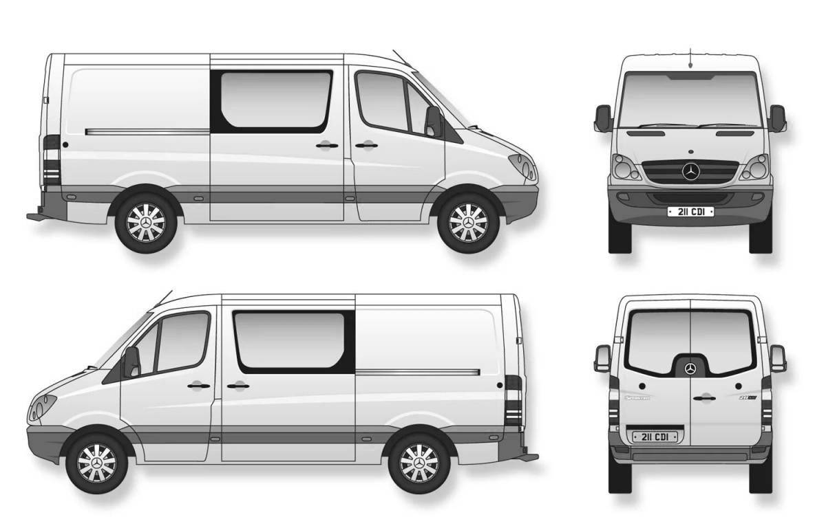 Amazing ford transit coloring page
