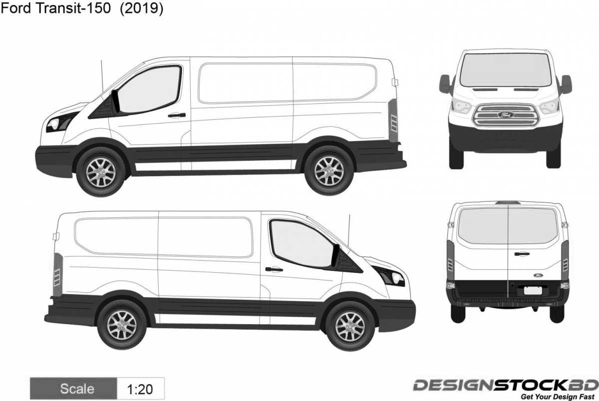 Incredible coloring ford transit