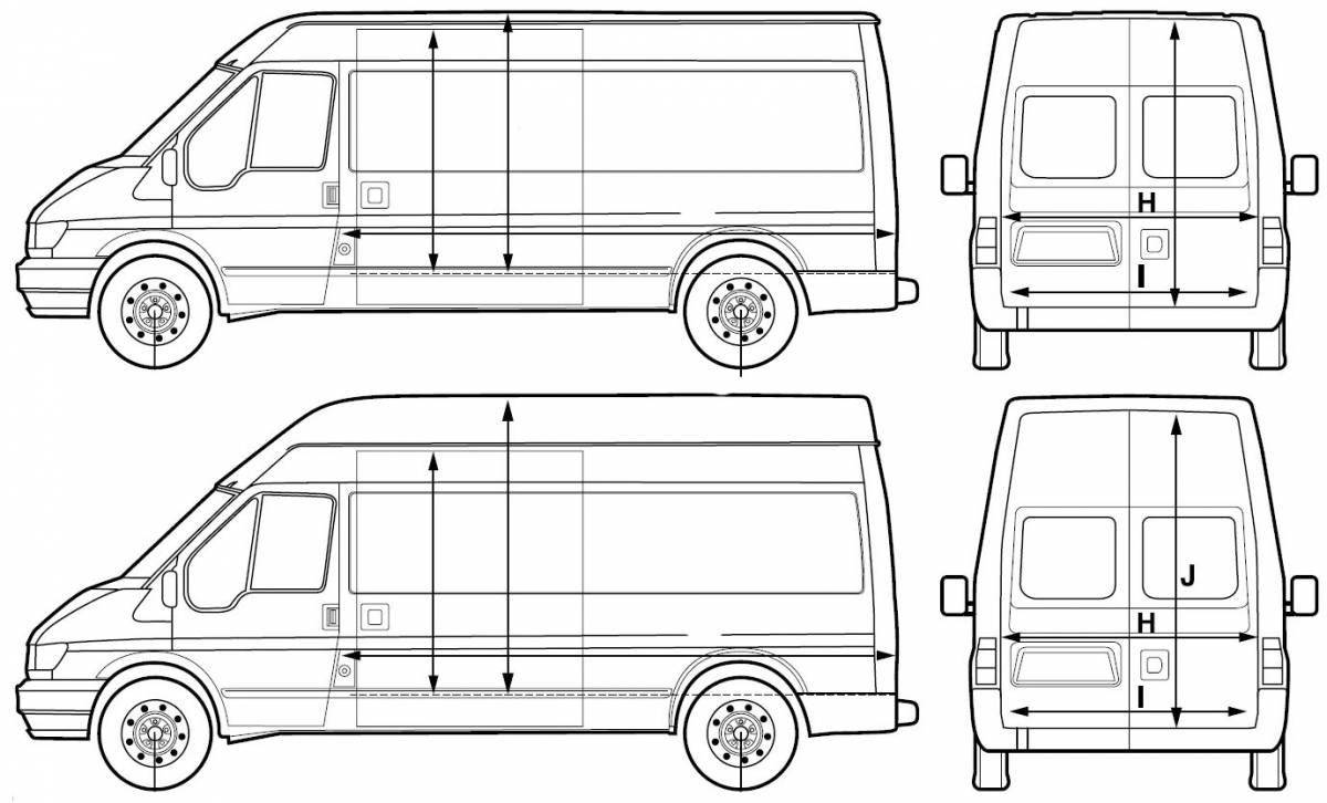 Wonderful ford transit coloring book