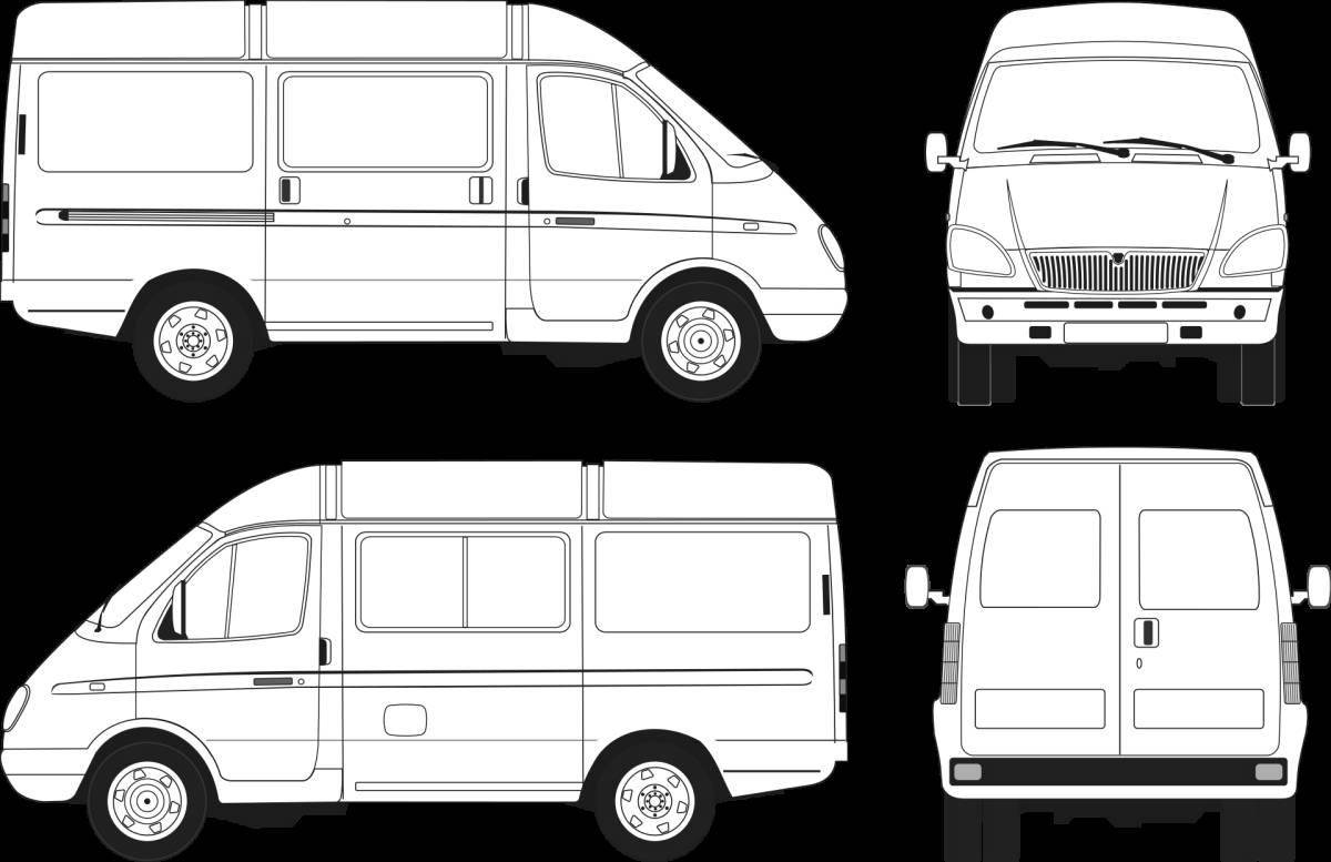 Lovely ford transit coloring page