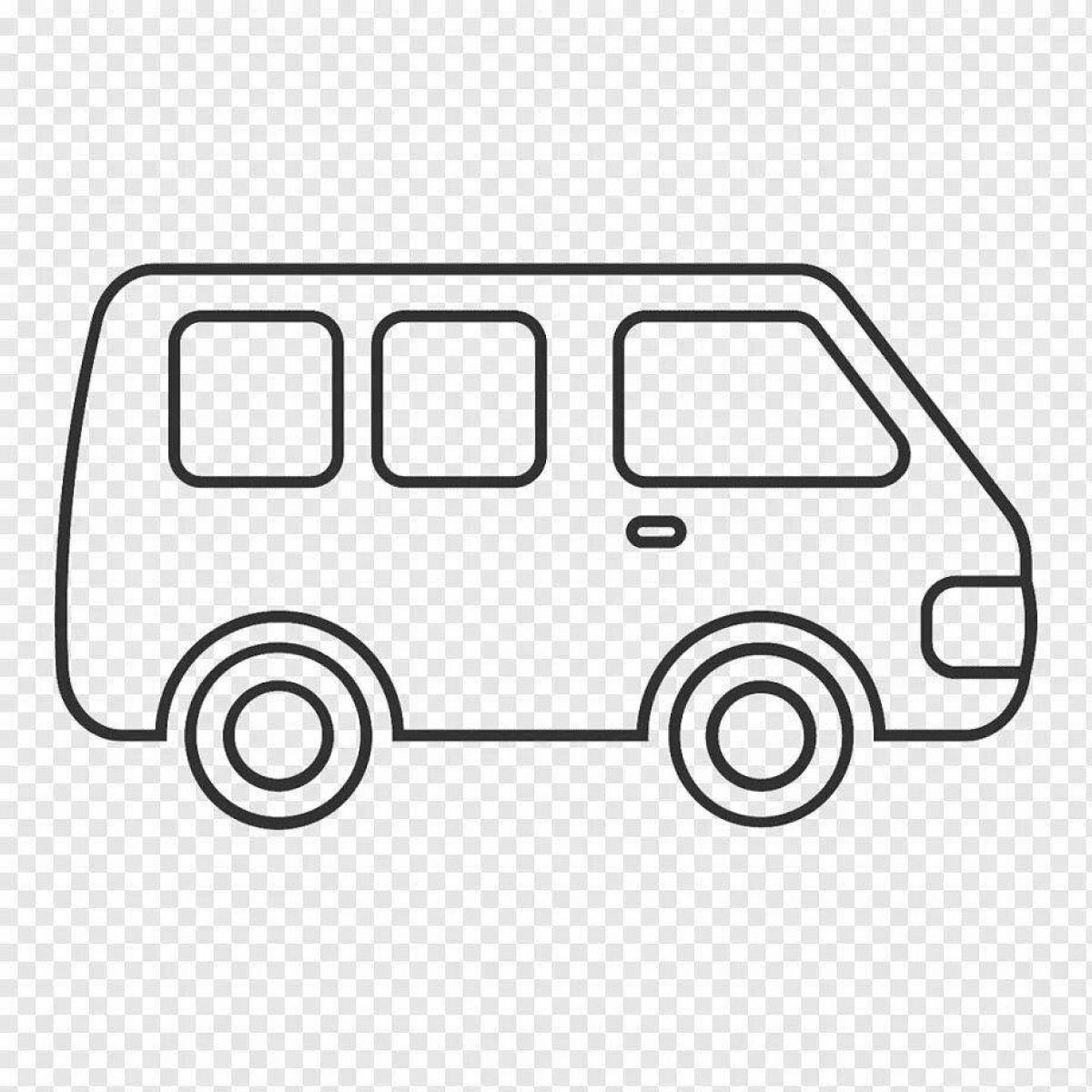 Cute ford transit coloring book