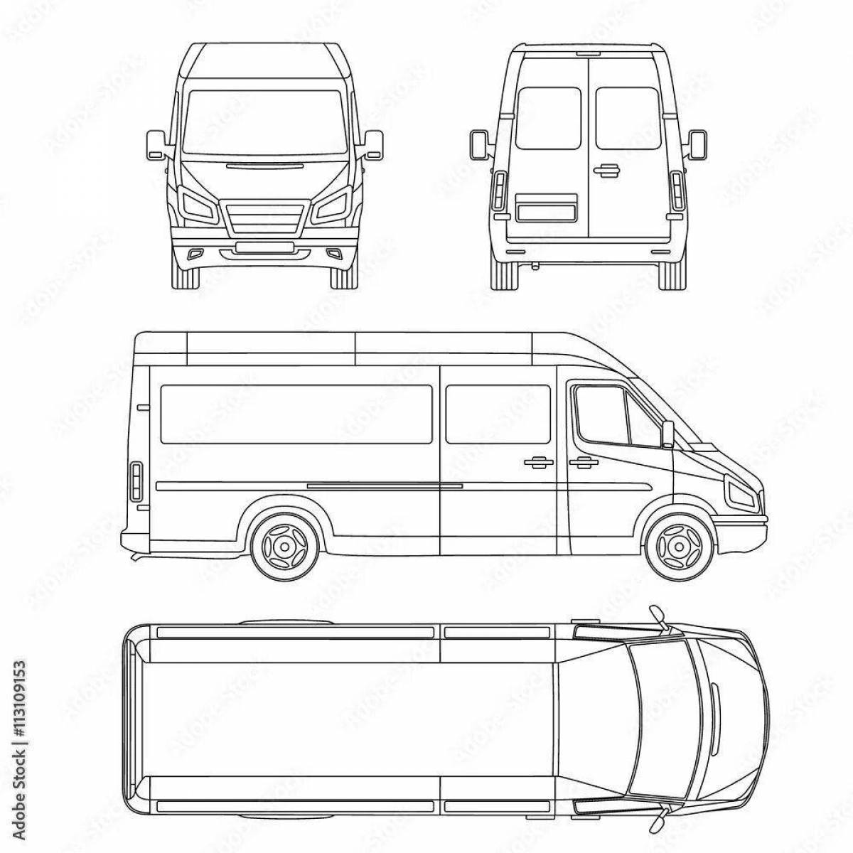Cool ford transit coloring book