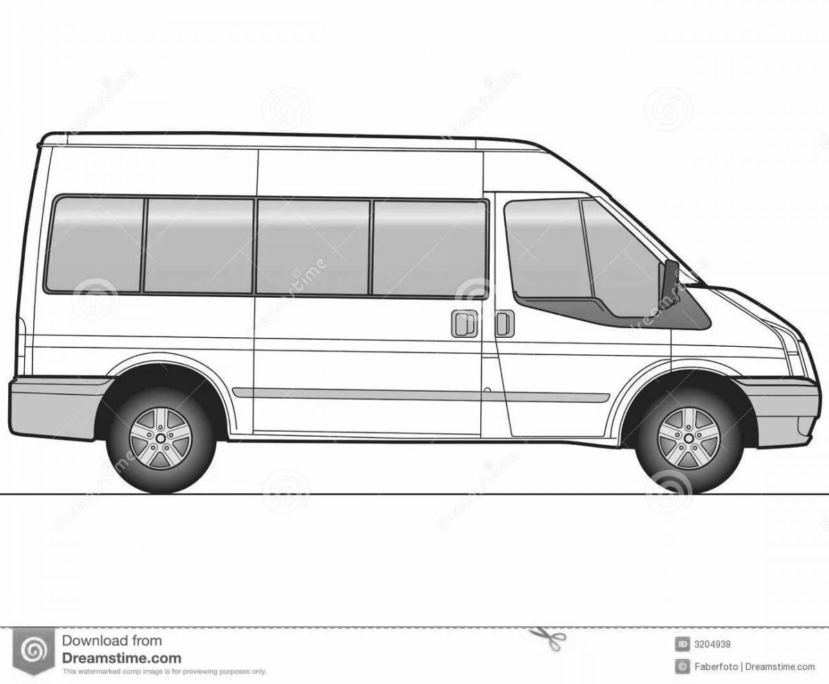 Colouring stylish ford transit