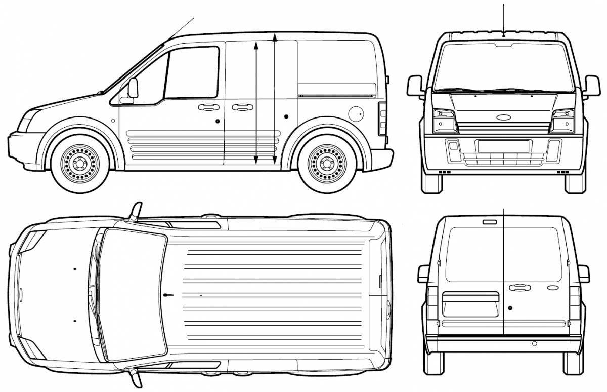 Modern coloring ford transit