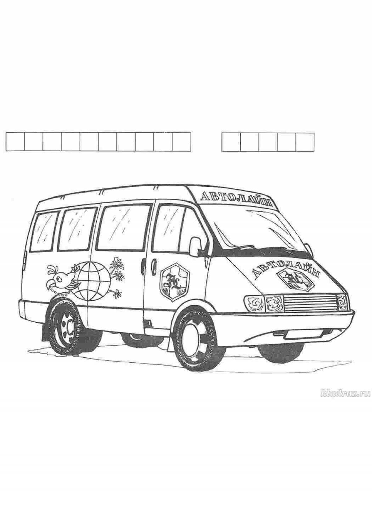 Modern ford transit coloring page