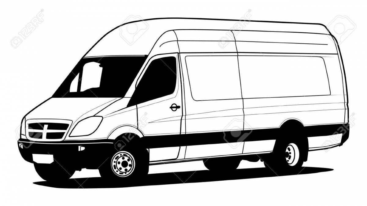 Изысканная раскраска ford transit