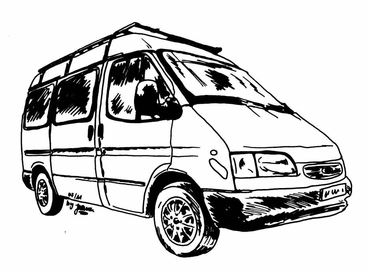 Cool Ford Transit coloring book