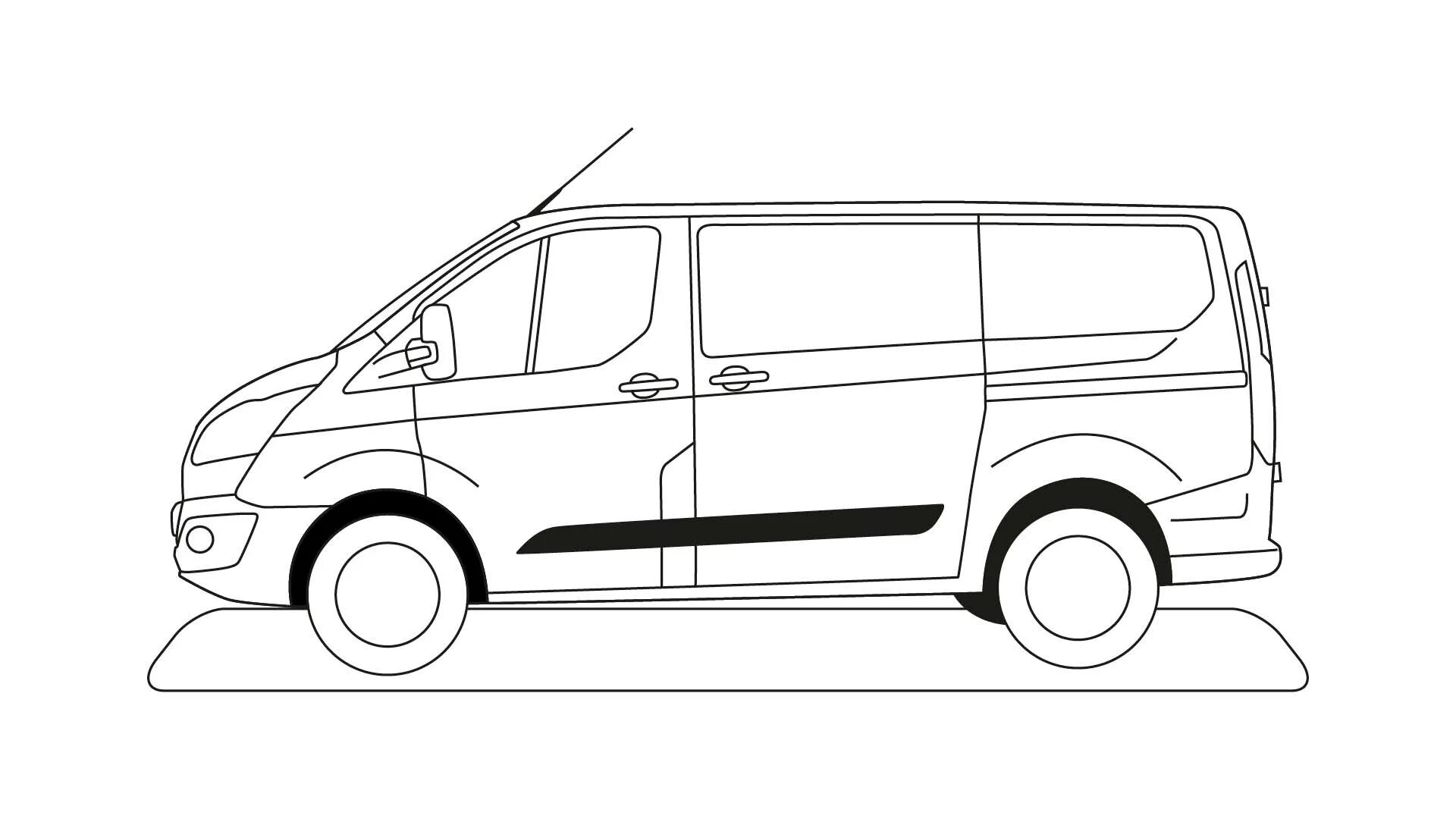 Художественная раскраска ford transit