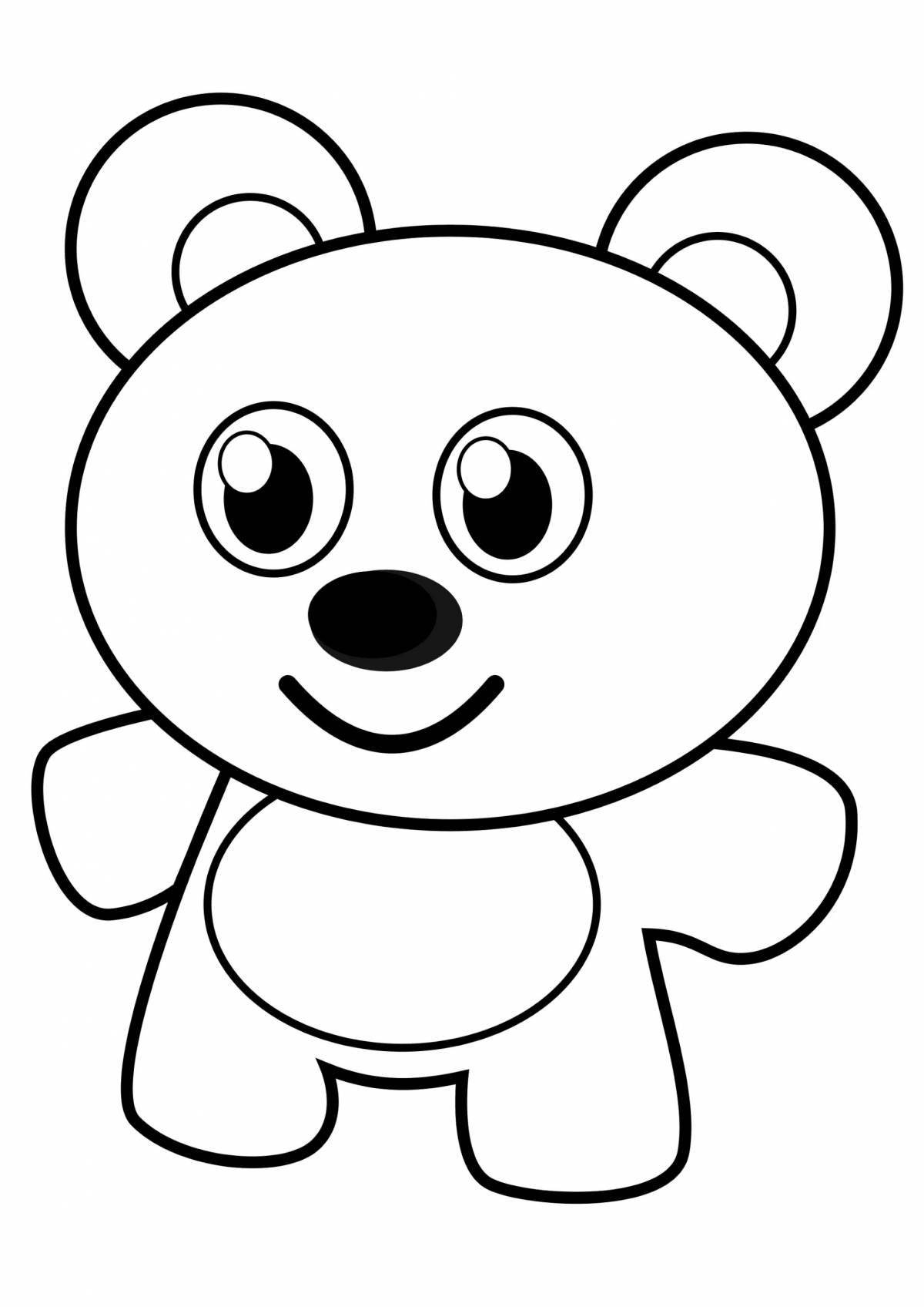 Adorable bear coloring book