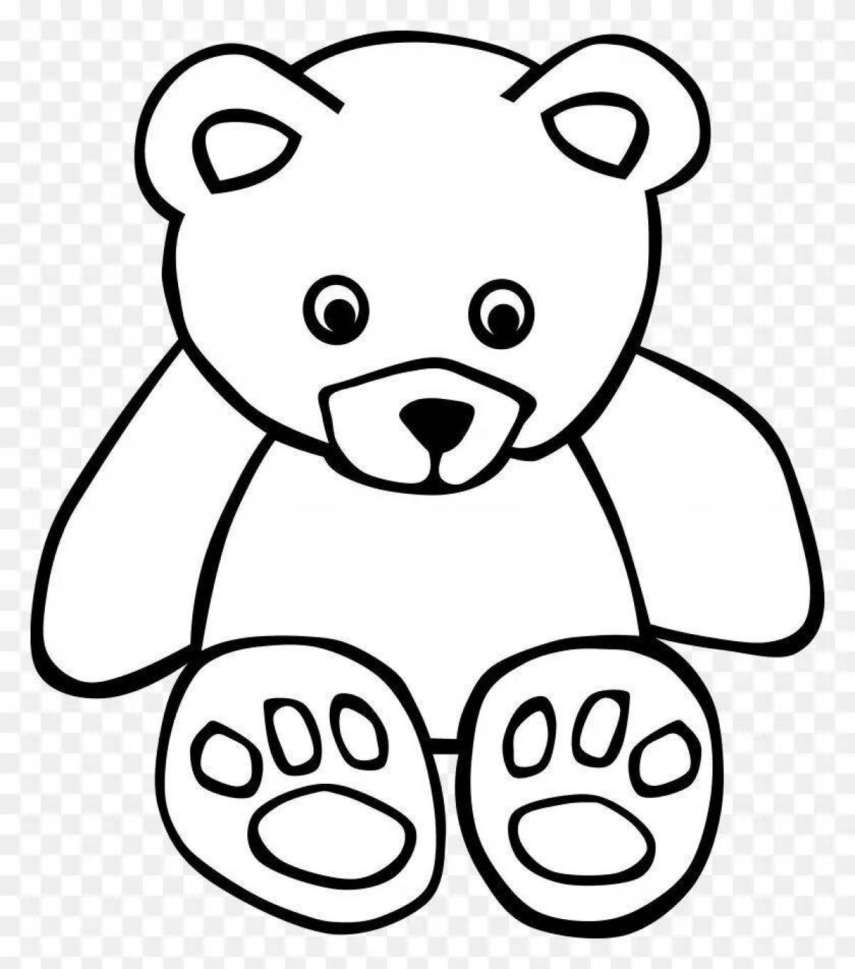 Coloring live teddy bear
