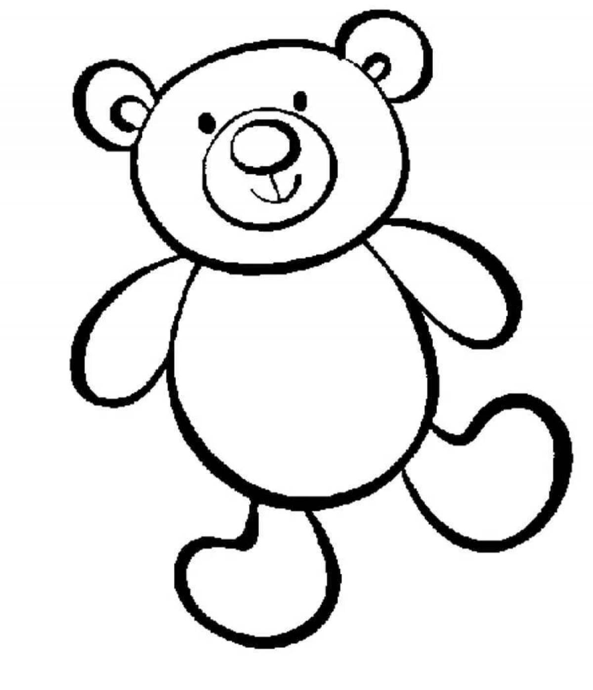 Coloring naughty teddy bear