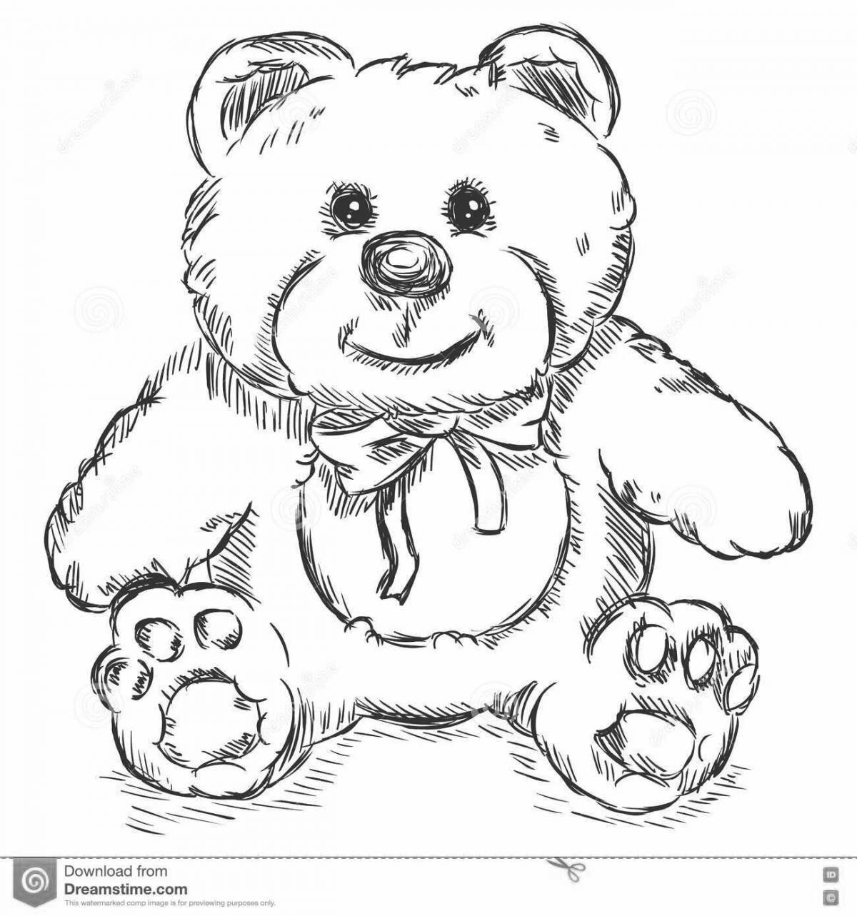 Delightful bear coloring