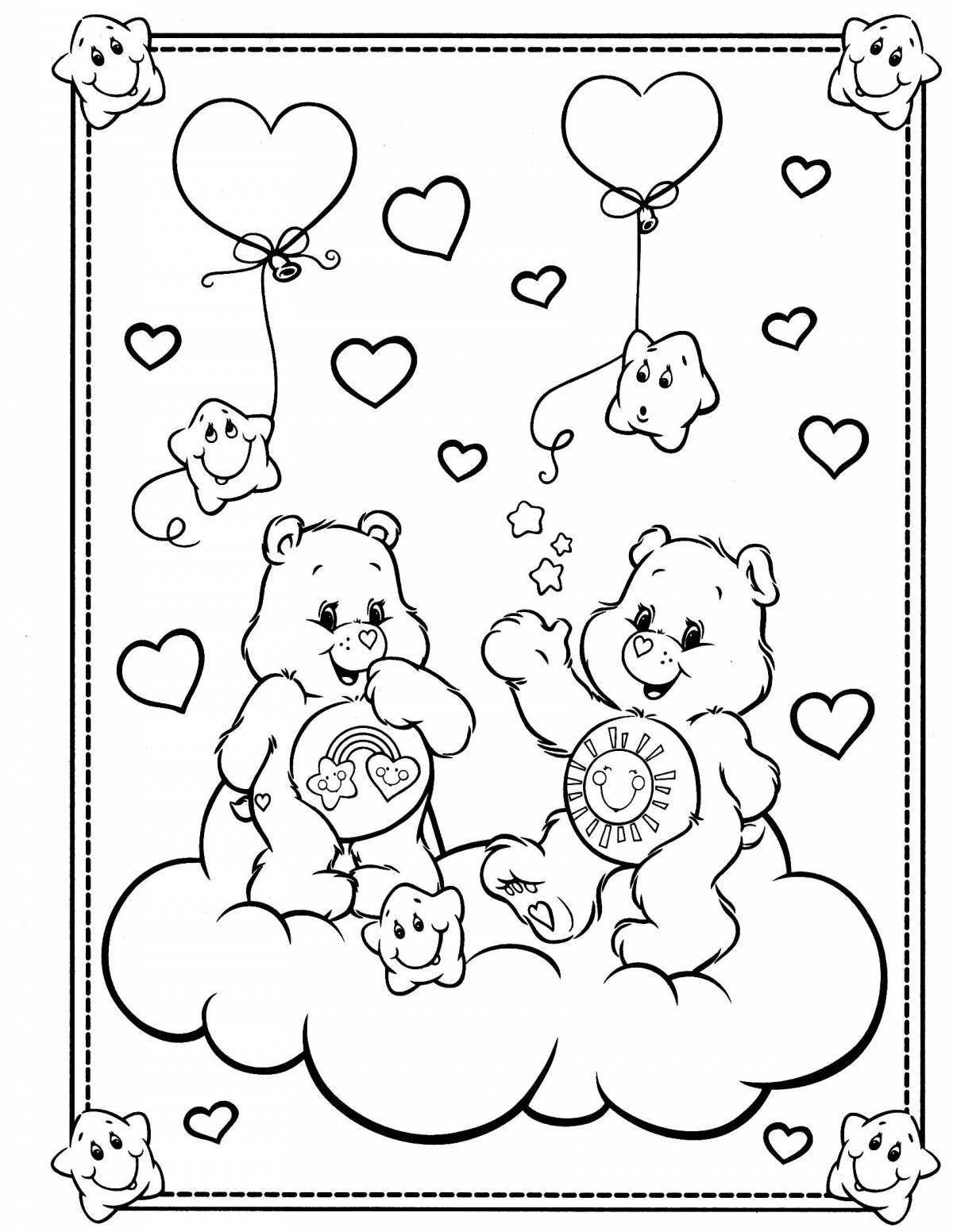 Animated bear coloring page