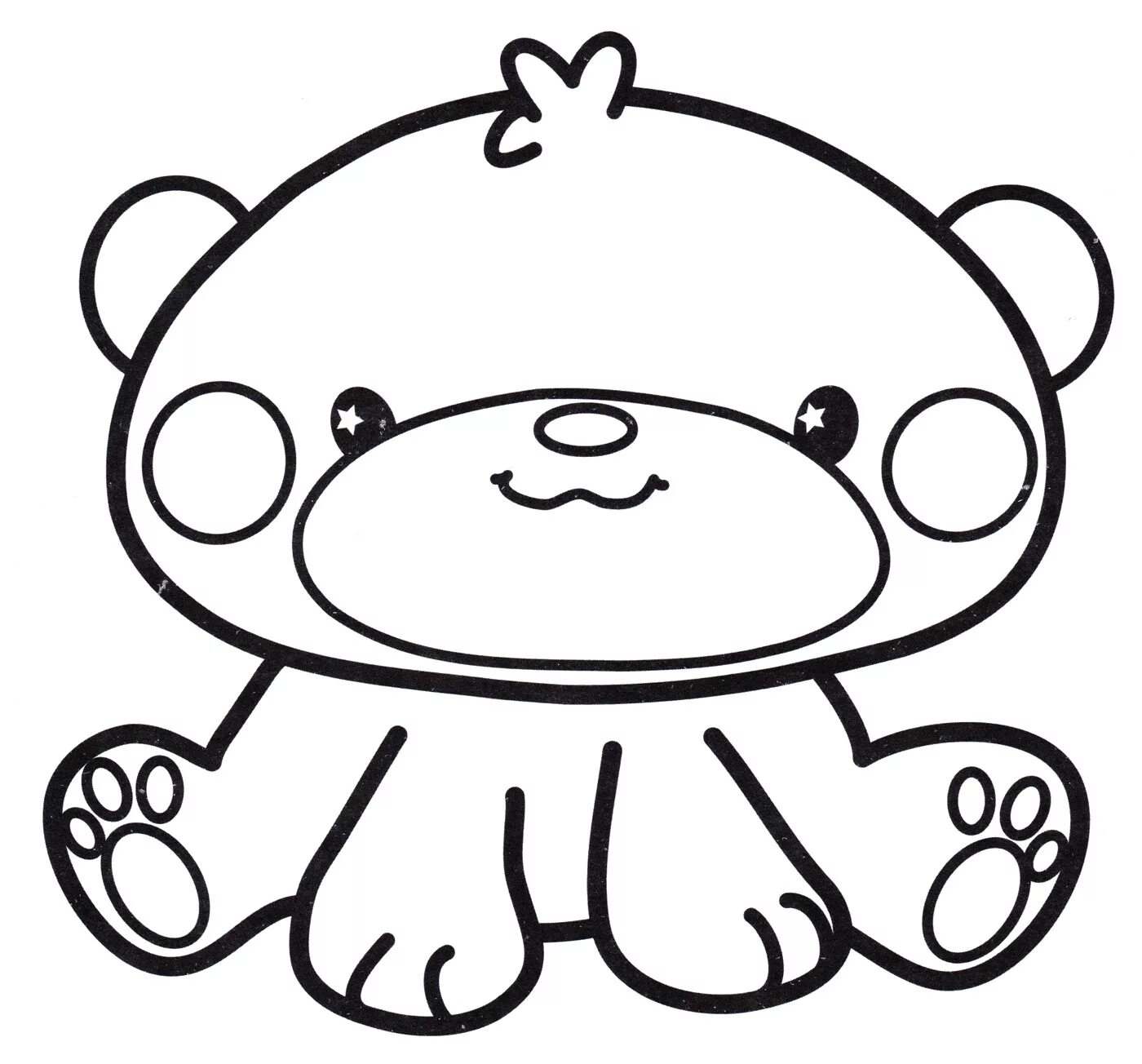 Fearless bear coloring page