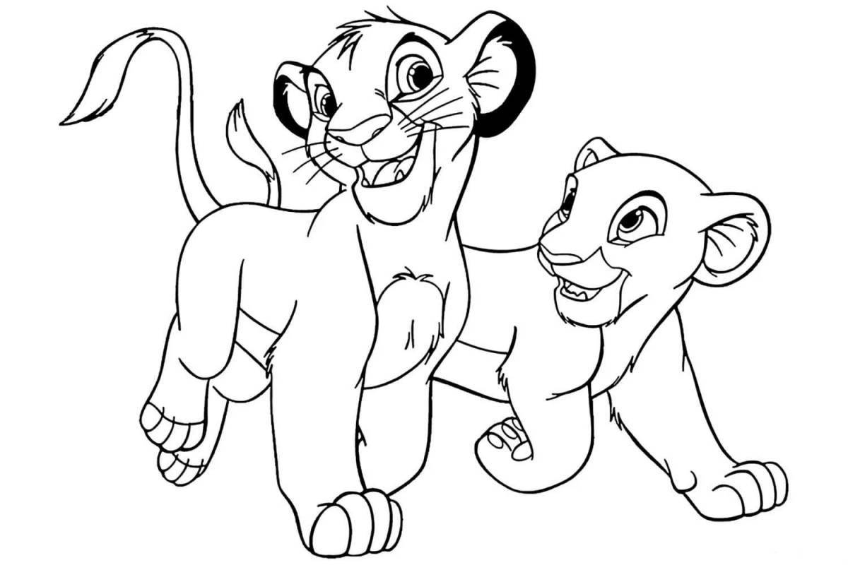 Coloring majestic simba jr