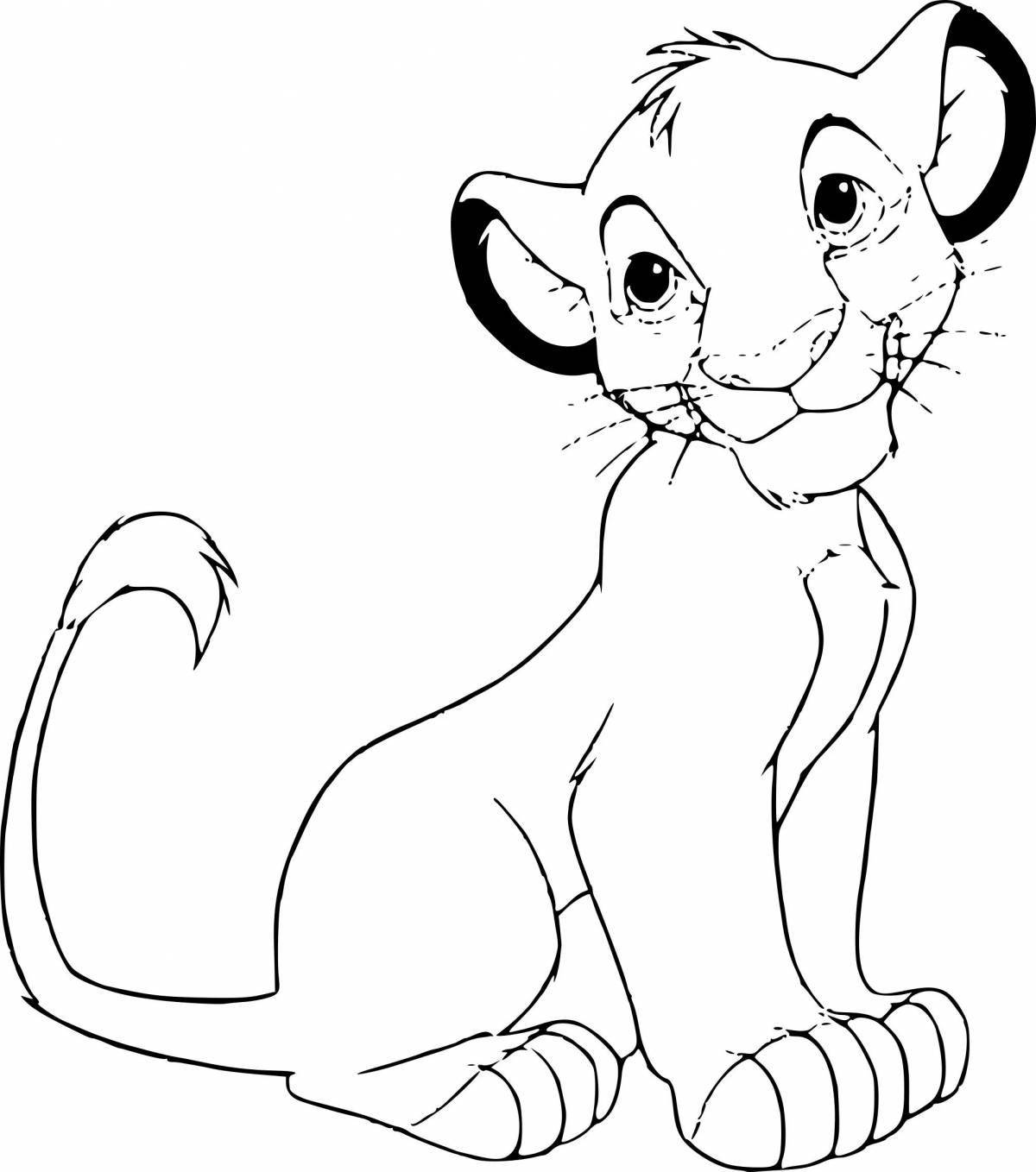 Simba Jr's gorgeous coloring page