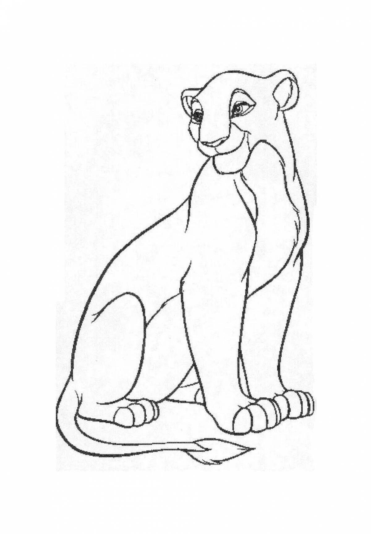 Coloring book lovely Simba Jr.