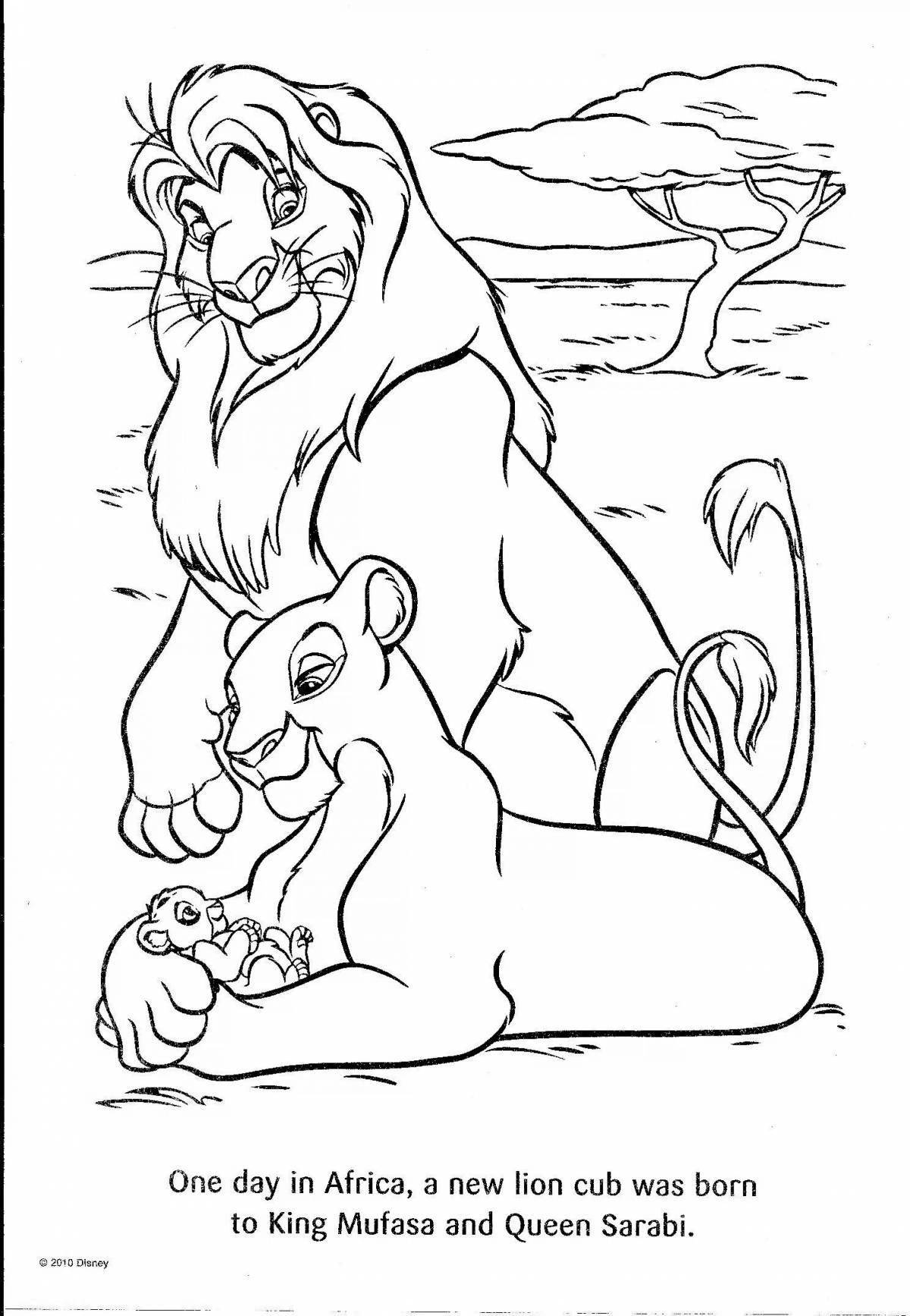 Coloring dazzling simba jr