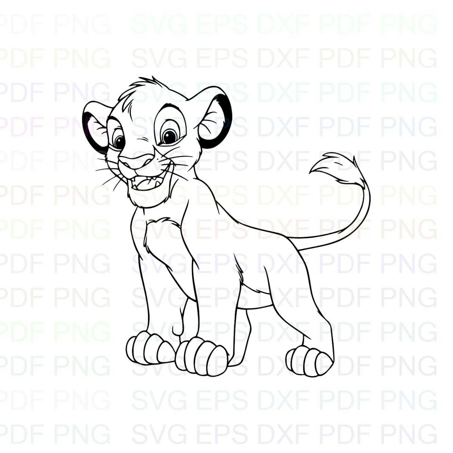 Junior Simba's holiday coloring page