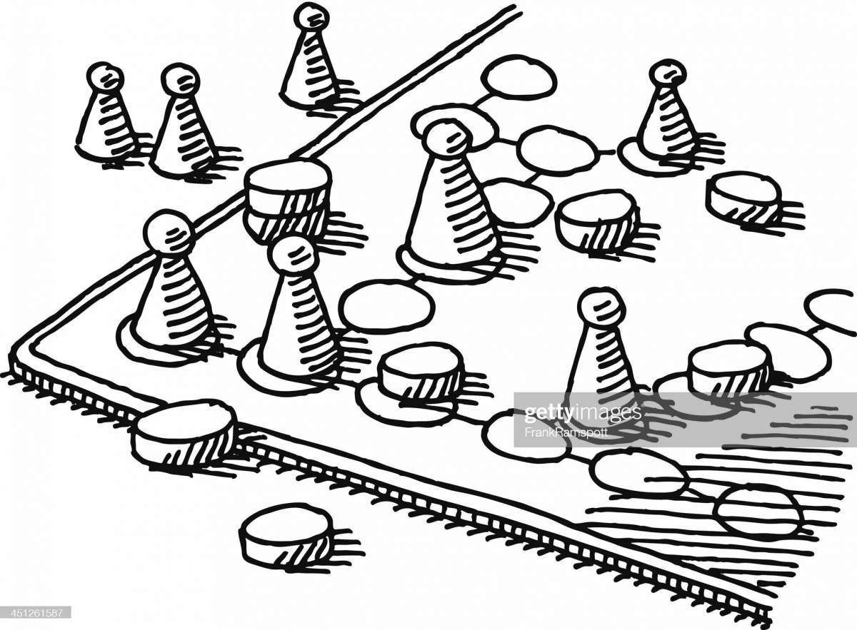 Fun sand game coloring page
