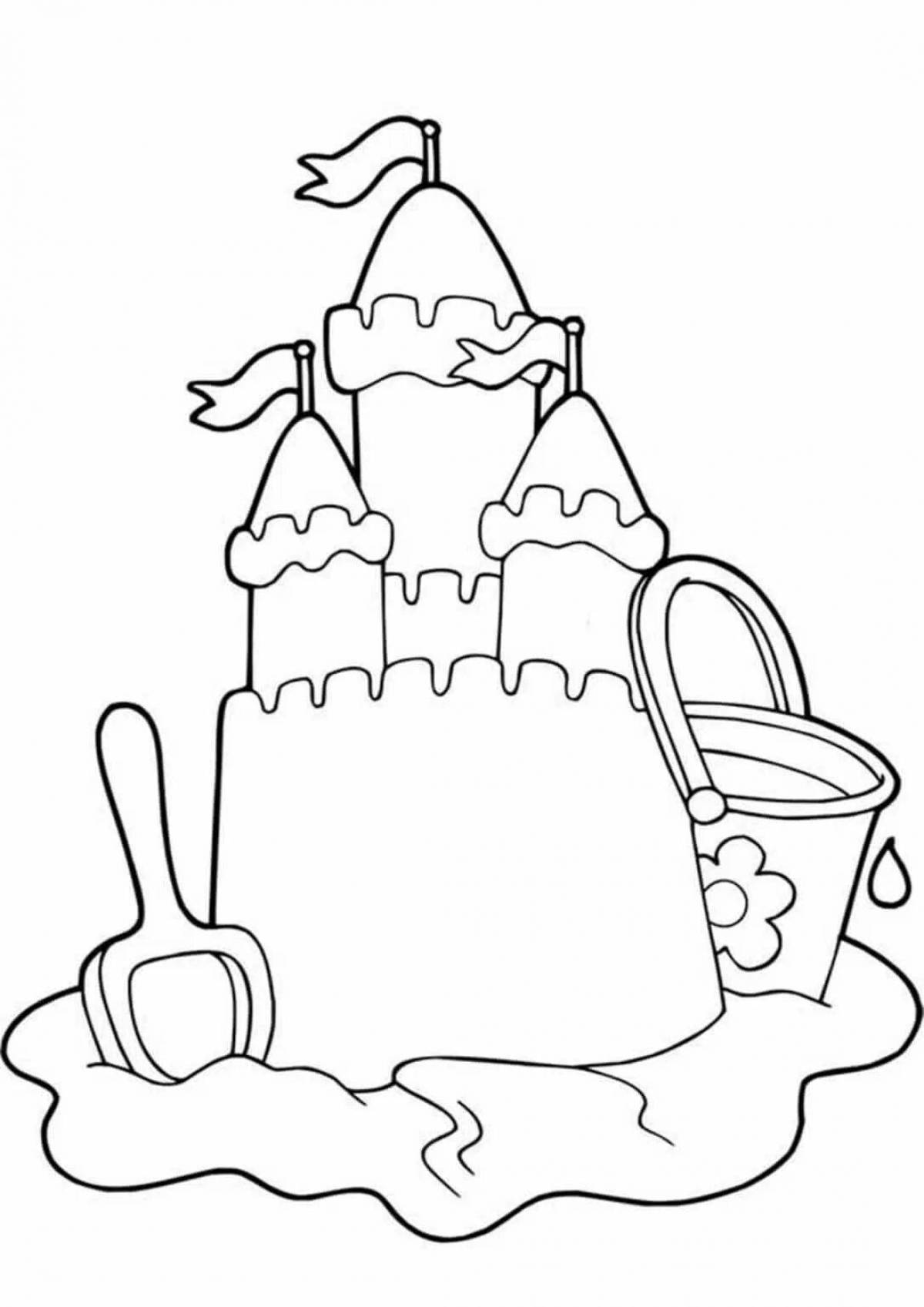 Intriguing sand game coloring page