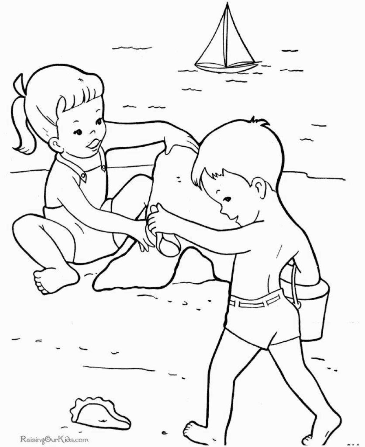 Coloring great sand game