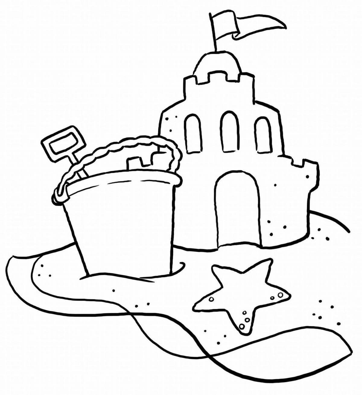 Inspirational sand game coloring book