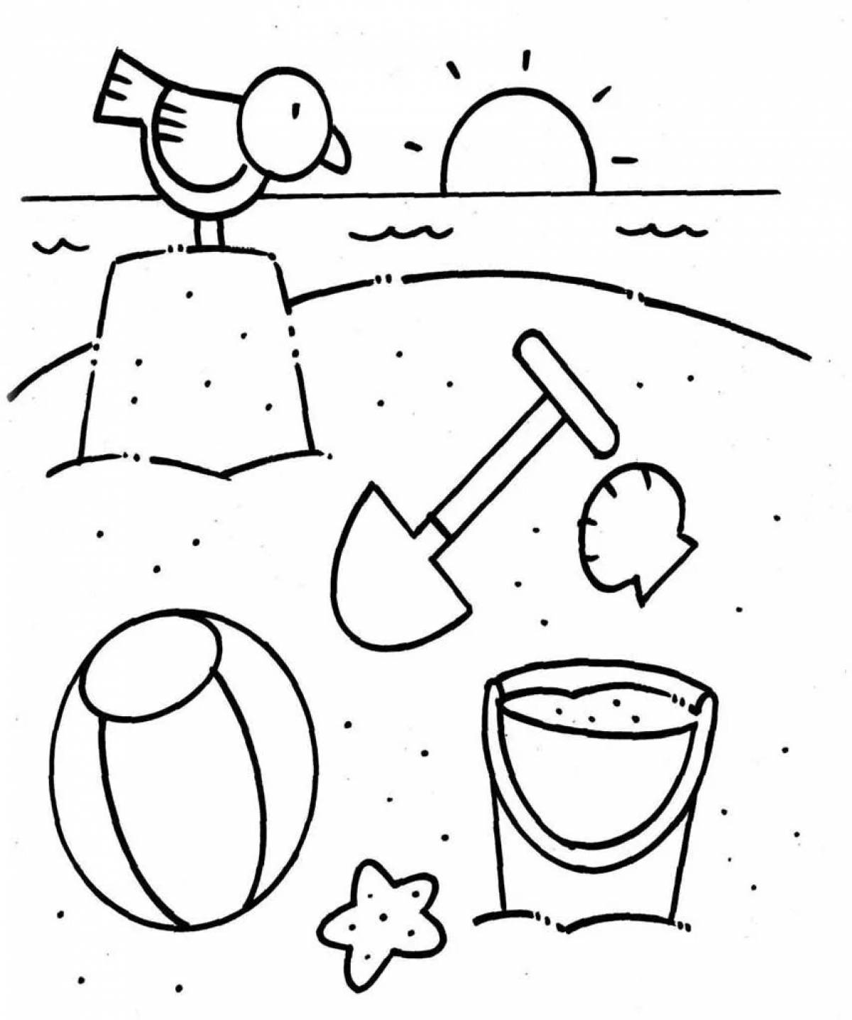 Uplifting sand game coloring page
