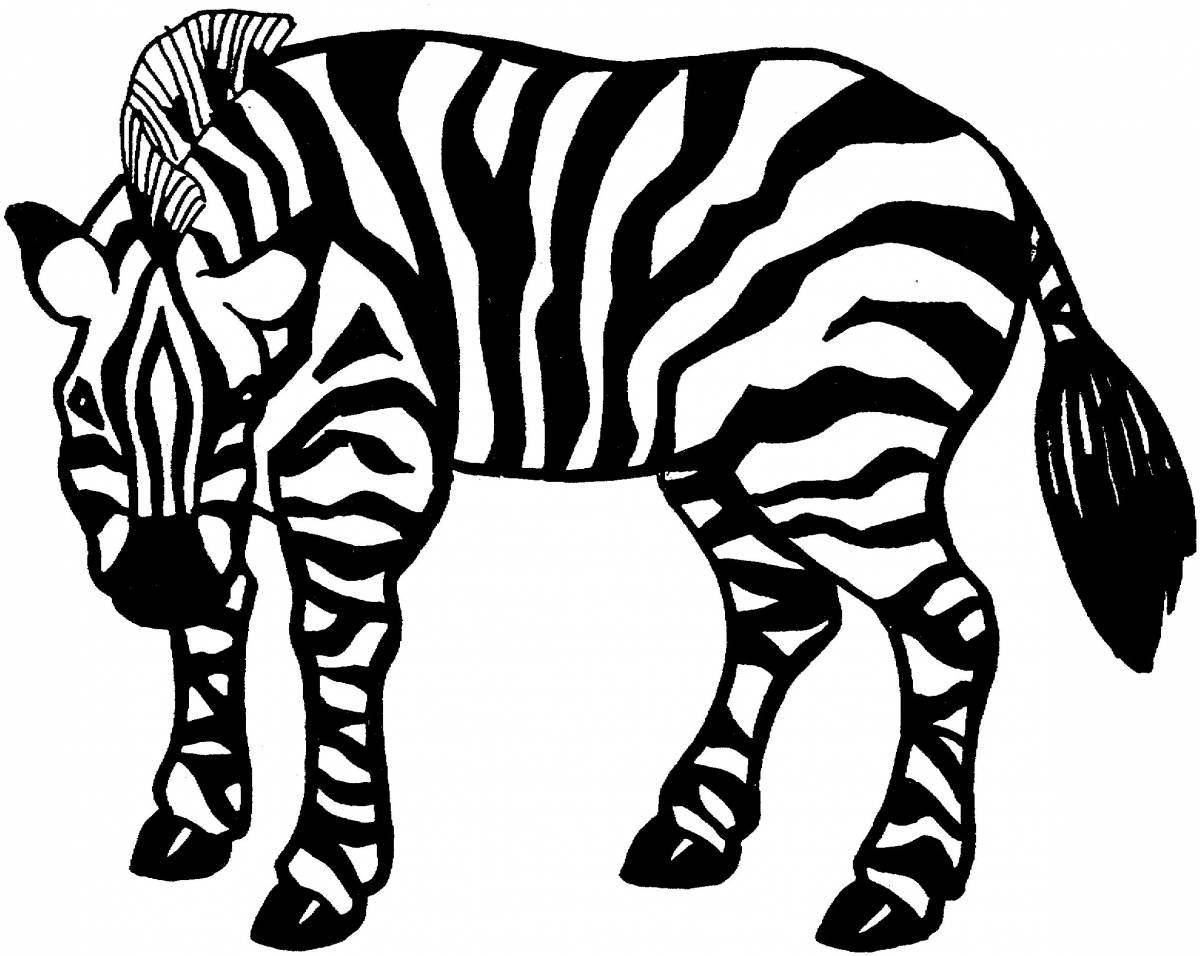 Игривый рисунок зебры