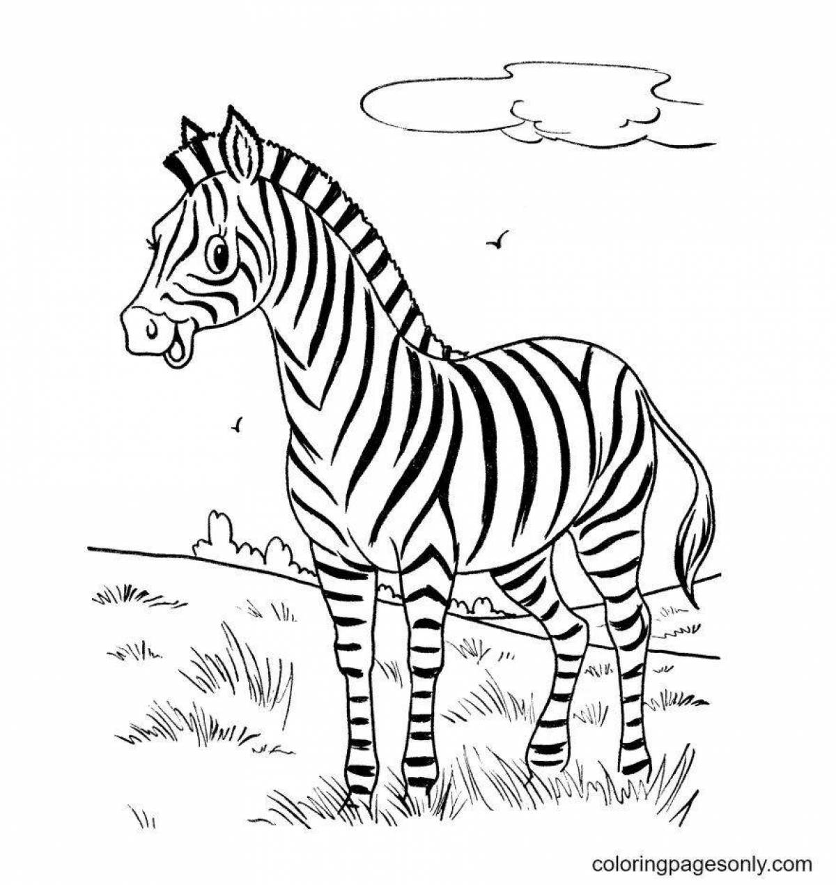 Violent zebra pattern