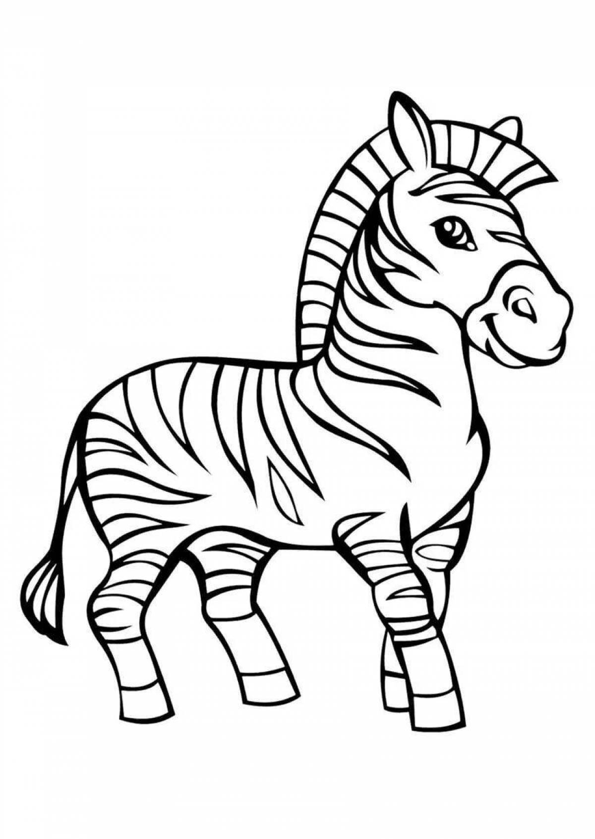 Праздничный рисунок зебры