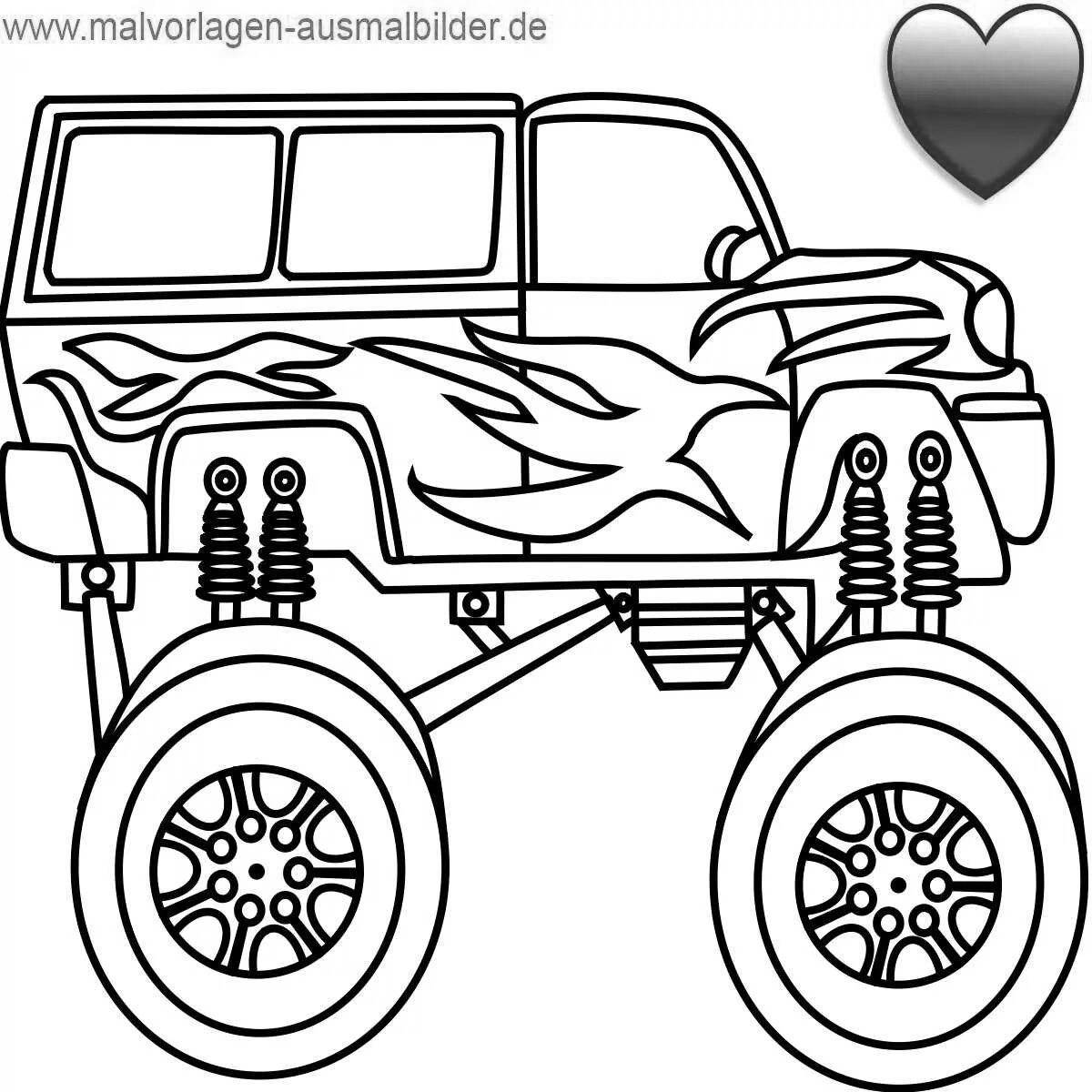 Disgusting scary car coloring pages