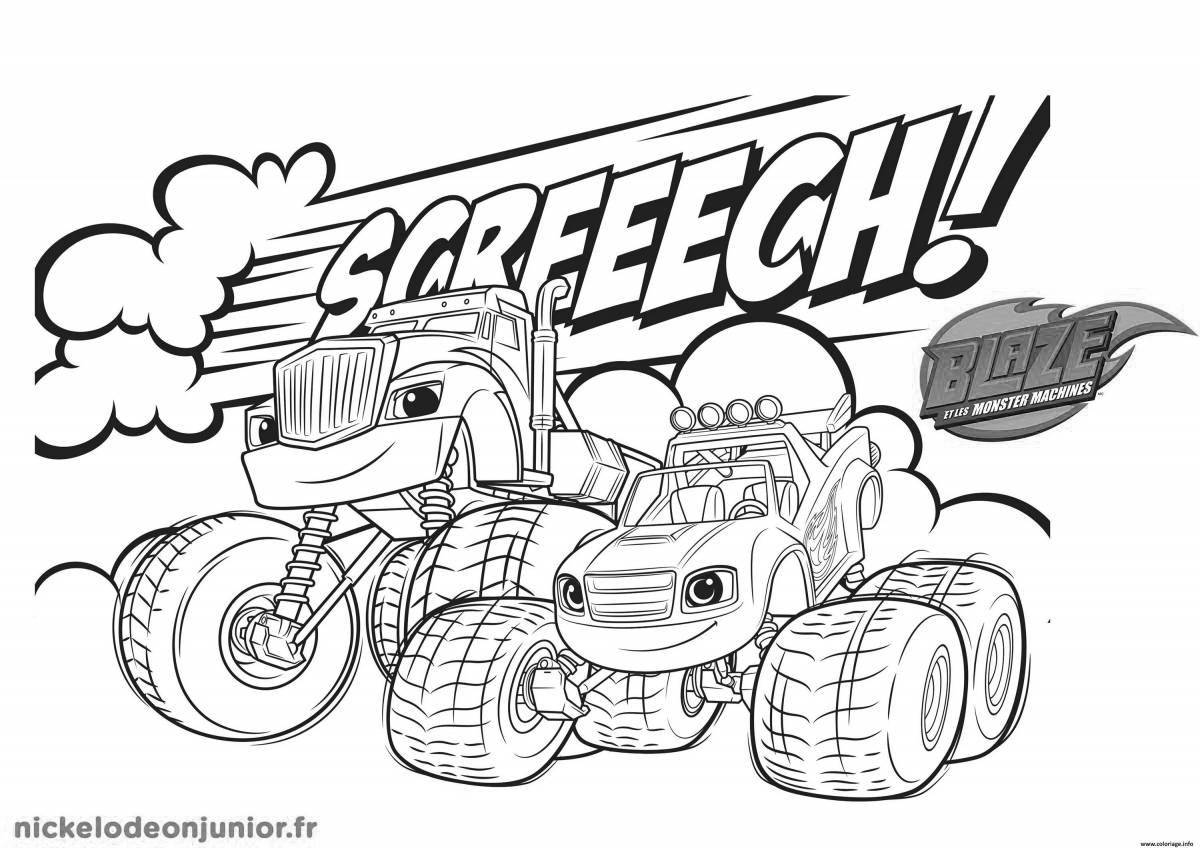 Amazing coloring pages scary cars