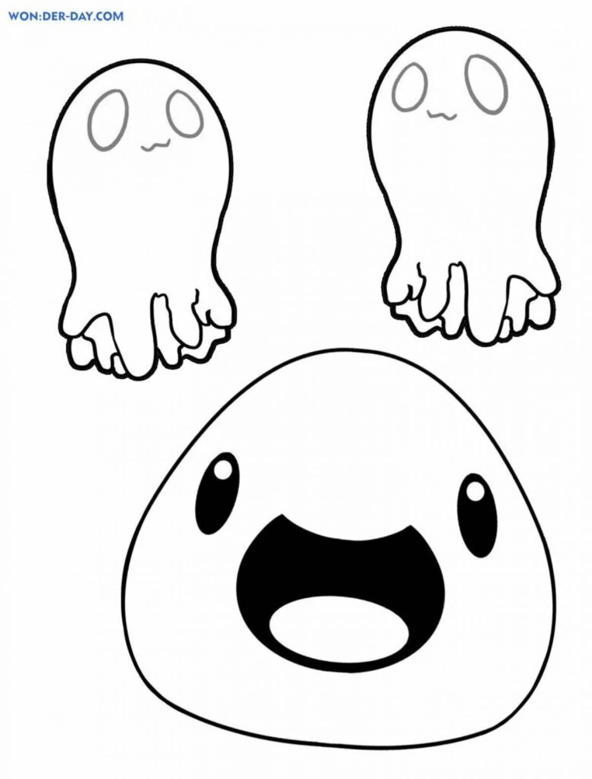 Cute slime rancher coloring book