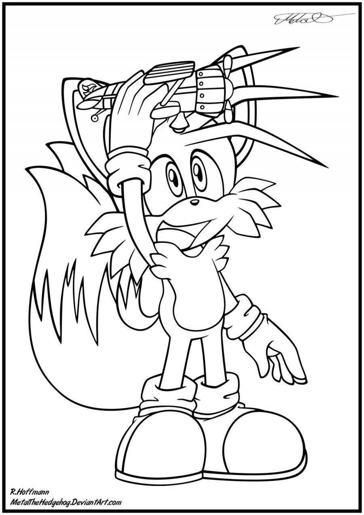 Sonic Eggman Stylish Coloring Page