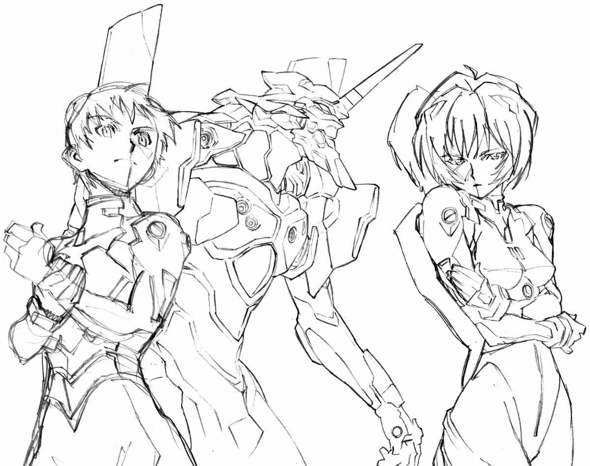 Magical evangelion ray coloring book