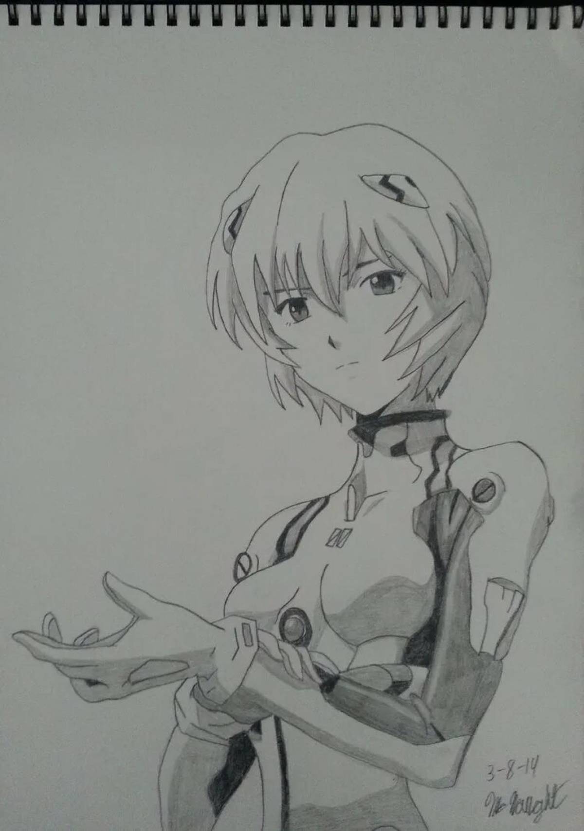 Intriguing evangelion ray coloring page