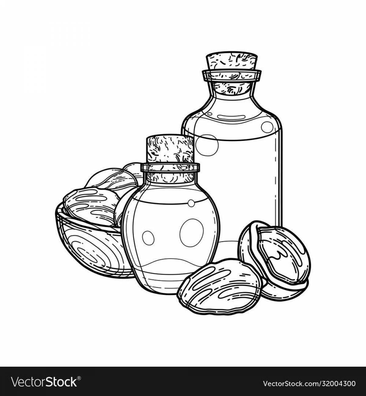 Photo Animated coloring vegetable oil