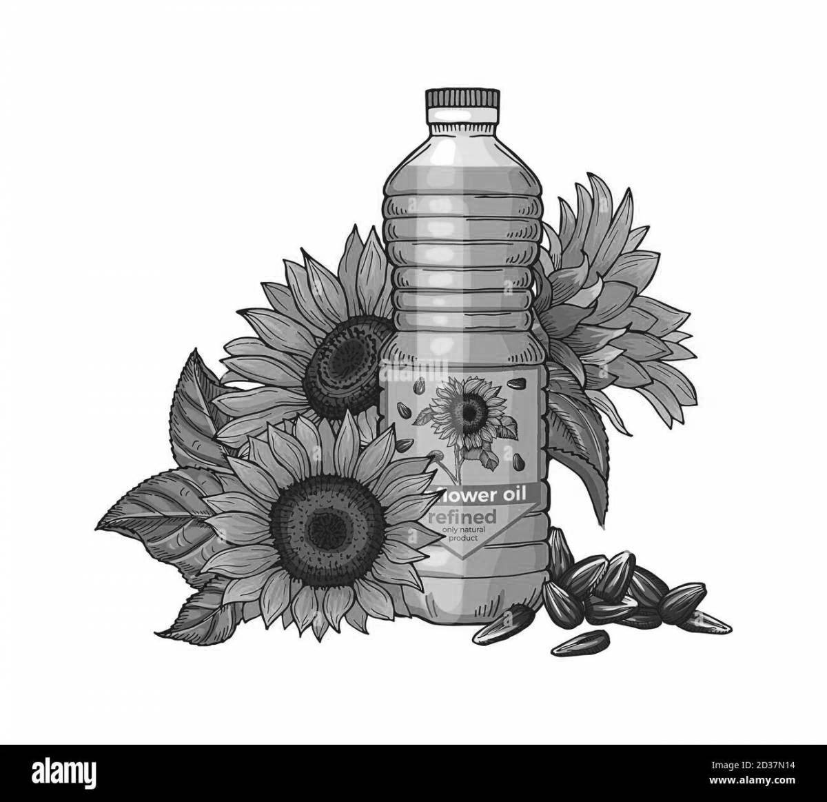 Photo Solar coloring vegetable oil